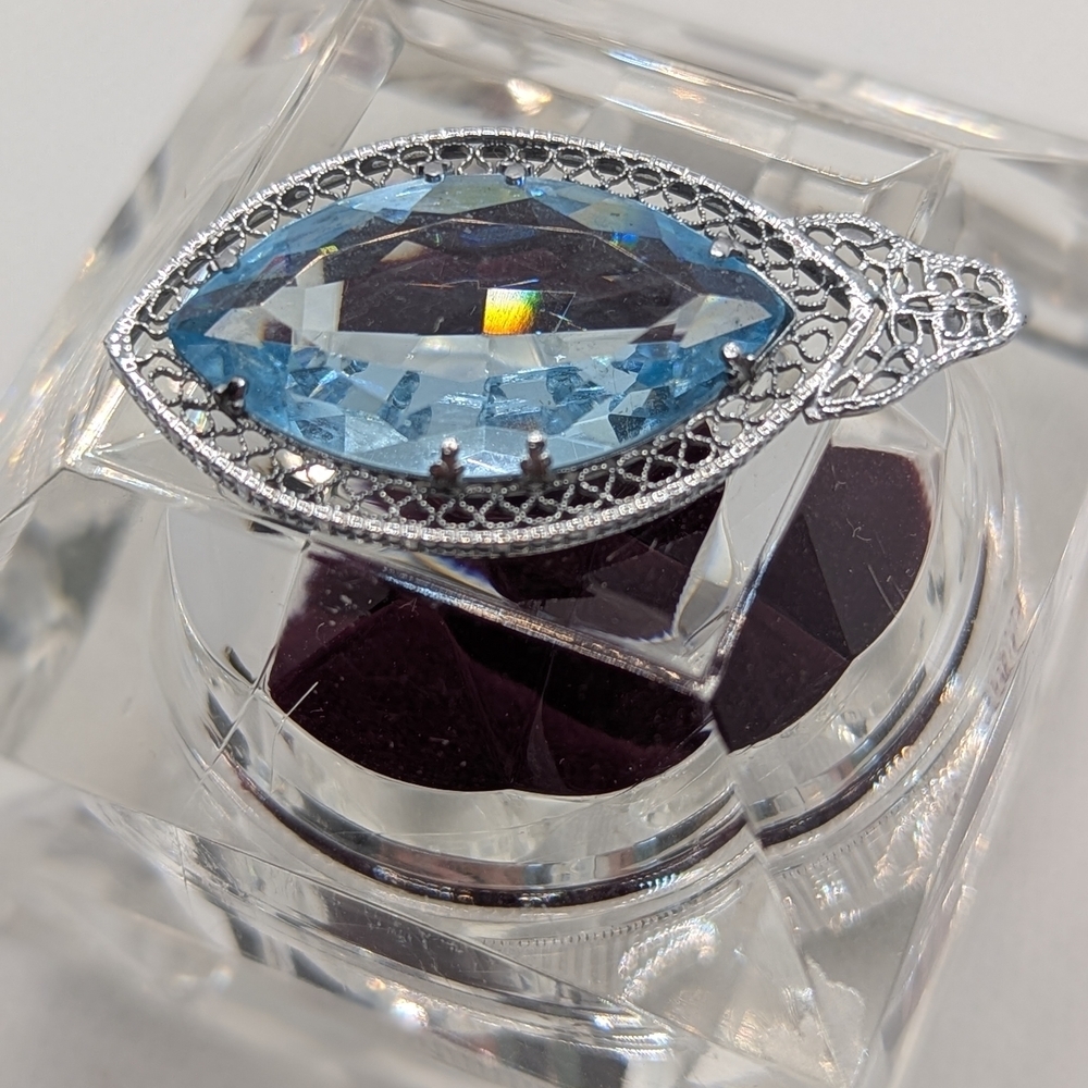 ✨ Intricate Filigree Victorian Style Sterling Silver Pendant ✨ - Picture 3 of 6